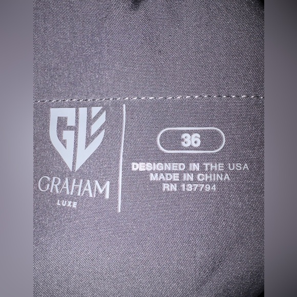 Graham Luxe Golf Shorts Men’s Gray Stretch Athletic Lightweight NWT Sz36 - Picture 7 of 7